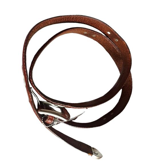 Vintage Fossil leather Golf Theme belt 44” - Picture 2 of 7